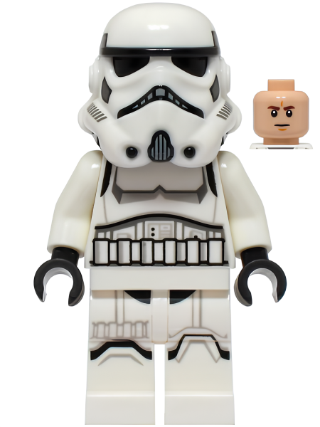 Минифигурка Lego Star Wars Imperial Stormtrooper - Male, Dual Molded Helmet with Light Bluish Gray Panels on Back, Shoulder Belts, Light Nougat Head sw1327 U